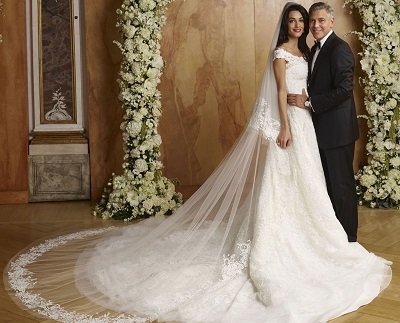 Amal Almuddin ed il suo abito da sposa da 380.000 $